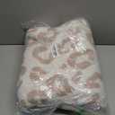 Ultra Soft Cozy Cow Print Fluffy Microfiber Knitted Throw Blanket Super Cozy Lightweight Fleece Bed Blanket for Sofa Couch Bed Travel Cream 51"X63"