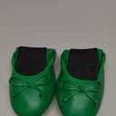 DREAM PAIRS Women's Flats, Foldable Ballet Flats for Women, Bowknot Round Toe Comfort Light Weight Slip-On Dress Shoes, size 9.5