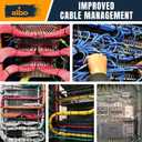 3 x ALBO Black Zip Ties 12 Inch Long Zip Ties Plastic Cable Ties Thick 0.19 Inch 100 Pack Tie Wraps Heavy Duty 50lb UV Resistant Nylon Wire Ties for Indoor and Outdoor