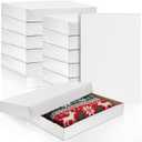 Fasmov 17" XL Gift Boxes with Lids, 30 Pack White Gift Boxes Perfect for Robes, Sweaters, Shirts, Extra Large 17" L x 11" W x 2.44" H Paper Gift Boxes for Birthdays, Graduations, Christmas, Weddings