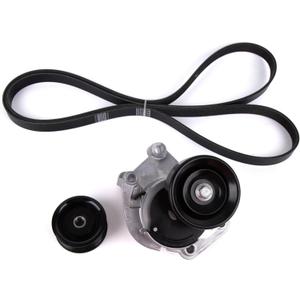 Serpentine Belt Tensioner Pulley with Idler Pulley Kit for Toyota Tundra 4Runner Sequoia Land Cruiser for Lexus LX470 GX470 LS430 GS430 GS400 SC400 1998-2009 4.0L 4.3L 4.7L V8 Replaces 90K-38488