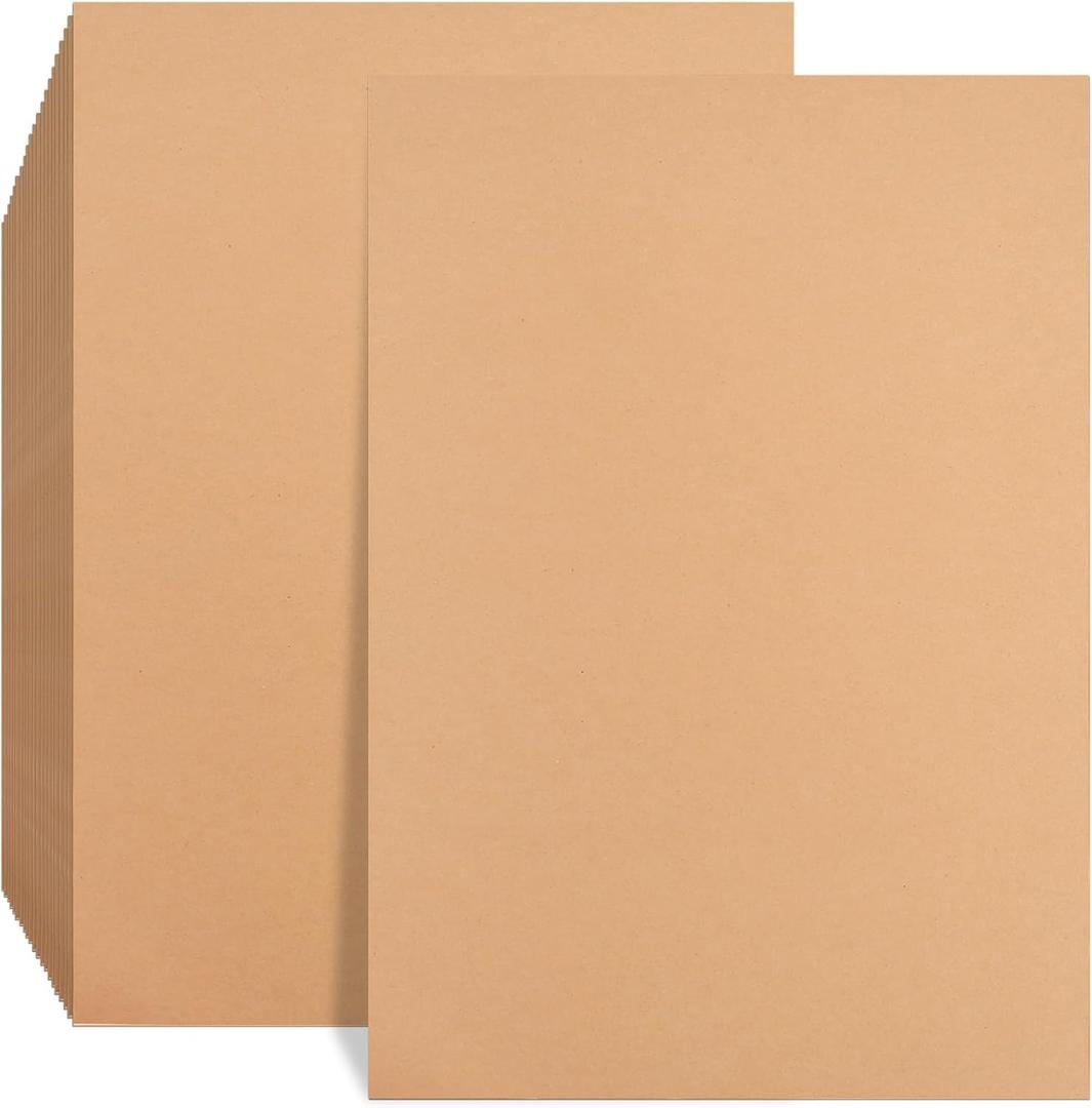 SallyFashion 70 Sheets Brown Cardstock 8.5 x 11, 180gsm Kraft Card Stock Paper, Heavy Cardstock Printer Paper for Invitations, Scrapbooking, Crafts, Diy Cards, Decoration