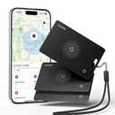 LULULOOK Wallet Tracker Card, 0.07in Ultra Slim Airtag Card Works with Apple Find My (iOS Only), Wireless Rechargeable IP68 Waterproof GPS Smartcard Tracker for Wallet Passport, 1 Pack