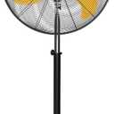 20-Inch High Velocity Pedestal Fan, 5000 CFM Heavy Duty Oscillating Metal Standing Fan with Rolling Casters, 3-Speed Commercial Industrial Fan for Warehouse, Garage & Patio (UL Listed)