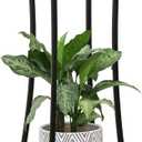 YINMIT Plant Stand Indoor, Round Potted Holder Rack, Flower Pot Stand Shelf, Round Supports Rack, Corner Plant Shelf for Balcony Garden Patio Living Room, Black