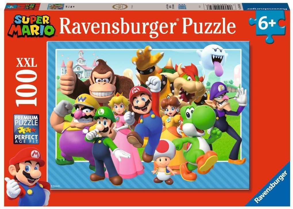 Ravensburger - 12001074 Children's Puzzle - 100 XXL Pieces - Let's-a-go! / Super Mario - Ages 6 Puzzle - Thick and Sturdy Cardboard - Adventure - 12001074