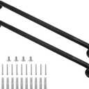 Shower Grab Bar, 2 Pack 32 Inch Black Bathroom Grab Bar, 1.25" Diameter 304 Stainless Steel Anti-Slip Grab Bars for Bathtubs and Showers, Handicap Shower Grab Bar for Seniors Elderly