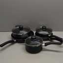 Amazon Basics Non Stick Kitchen Cookware 8-Piece Set, Non-Induction, Includes Pots and Pans, Black