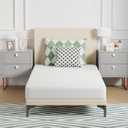 FDW | 6 Inch Twin Mattress | Medium Firm | Gel Memory Foam Mattress | White | Bed in a Box, CertiPUR-US Certified | Pressure Relief, Cooling Ventilated Foam | Washable Removable Cover