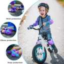 BOSONER Kids/Youth Knee Pad Elbow Pads for Roller Skates Cycling BMX Bike Skateboard Inline Rollerblading, Skating Skatings Scooter Riding Sports Blue / Purple, Medium(6-15 years)