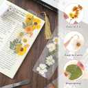 Fuyoooo 376 Pcs Dried Flower Bookmark Making Kit, DIY Bookmark Laminating Pouches with Tassels and Puncher DIY Project Gifts for Mother's Day Women Book Lovers (Light Colors,2 x 6 Inch)