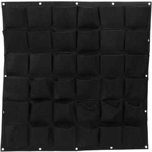 Ogrmar 36 Pockets Vertical Wall Garden Planter Plant Grow Bag for Flower Vegetable for Indoor/Outdoor (36 Pockets, Black)