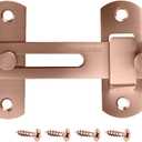 YDAJIURI 4 in Flip Sliding Barn Door Lock, Heavy Duty Gate Latch for Privacy  Copper Finish  for Sliding Doors, Cabinets, Fences  1 Pack