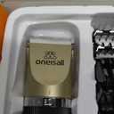 oneisall Dog Clipper Low Noise, Dog Grooming Kit with Rechargeable, Pet Shaver Cordless Electric Quiet Hair Clipper Set for Dogs Cats PetsGold