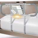 Bed Rails for Elderly Adults Safety, Extended Bed Assist Rail for Seniors with Motion Sensor Light - Adjustable Side Bed Guard Rails Handle Support Bar with Storage Bag, Fit King Queen Full Twin Bed