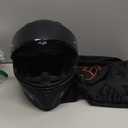 HAX Obsidian Full Face Dual Visor Adult Motorcycle Helmet for Motorbike Street Bike with Pinlock Ready DOT Approved Matte Black Aqua XL