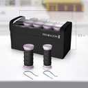 Remington Compact Ceramic Dual Voltage Hot Rollers for Long and Short Hair, Hair Setters, Hair Curlers, 1-1 " Purple/Black, 10 Piece Set