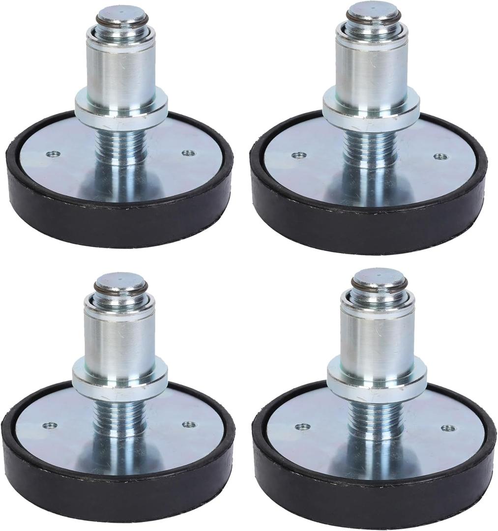 4pc Car Lift Tray with Rubber and High Foot pad 50mm Shaft Diameter Han Macson (Buttoned Thread Style)