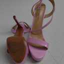 Platform Stiletto High Heels for Women, Round Open Toe Ankle Strap Sexy Heeled Sandals for Wedding Party Dress (10, Pink)