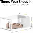 SEE SPRING X-Large Shoe Storage Box Fit Size 11, Clear Plastic Stackable Shoe Organizer for Closet, Space Saving Sneaker Shoe Rack Containers Bins Holders for Entryway, 12 Pack Clear