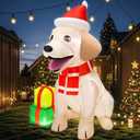 5FT Christmas Inflatables Decorations Outdoor Vivid Lab Dog with Buildin Bright LED Christmas Blow Up Yard Decoration Christmas Decorations Outdoor Indoor for Holiday Party Garden Lawn Home