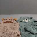 Blissful Diary Muslin Baby Hooded Towel 2 Pack, Soft & Absorbent Bath Towel for Infant, Toddler, Unisex, Baby Gift, Newborn Essentials, Bear & Giraffe