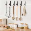 2 x DECLUTTR 10 Pack Coat Hooks, Heavy Duty Wall Hooks for Hanging Coats, Black Towel Hooks Wall Mounted for Key, Towel, Bags, Cup, Hat