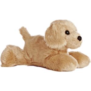 Aurora Adorable Mini Flopsie Golden Stuffed Animal - Mini Companions Ready for Playful Adventures - for Kids All Ages, Toddlers, Adults, and Families - Brown 8 Inches