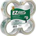 Duck Brand EZ Start Packing Tape Refill, 4 Rolls, 1.88 Inch x 54.6 Yard, Clear (280068)