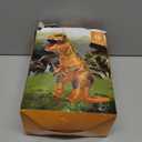 Halloween Inflatable Dinosaur Costume Adult Fancy Dinosaur Suit Blow up Trex Costume Full Body Dino Costume For Halloween Cosplay Party(brown) One Size