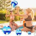 Leitee 5/8.5 Inches Waterproof Volleyball Swimming Pool Water Volleyball with Soft Cover and Pump for Adults Pool Beach Game Outdoor Indoor
