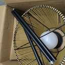 46" Solar Outdoor Floor Lamps for Patio Decor, Rattan Wicker Lights, Hand Woven Lamp Stable Metal Lanterns Outdoor Waterproof, Ideal for Gardens, Yards, Pathways, Driveways and Porches