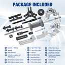 WORKPRO 9-Way Slide Hammer Puller Set, 27-Piece Slide Hammer Kit, Wheel Bearing Removal Tool for Front Hub & Rear Axle, Heavy Duty Bearing Puller Set with Carry Box