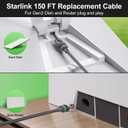 for Starlink Gen 3 Cable 150FT/46M,linkoostar for Starlink Cable Gen 3 Replacement Standard V3 Cable for Starlink Rectangular Waterproof Extension Ethernet Cable Gen 3 Accessories