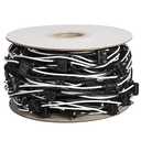 Partsam Double Male Bullet Plugs 2 Prong Continuous Wire Harness Roll for Side Clearance Marker Light,150 Male Plugs, 6" Lead Between Plugs