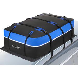 MCBD Rooftop Cargo Carrier Bag for Car, 40 Cubic Feet Large Waterproof Soft-Shell Roof Bag for All Vehicles SUV with/Without Roof Rack, Universal Car Top Luggage Storage Bag (Blue)