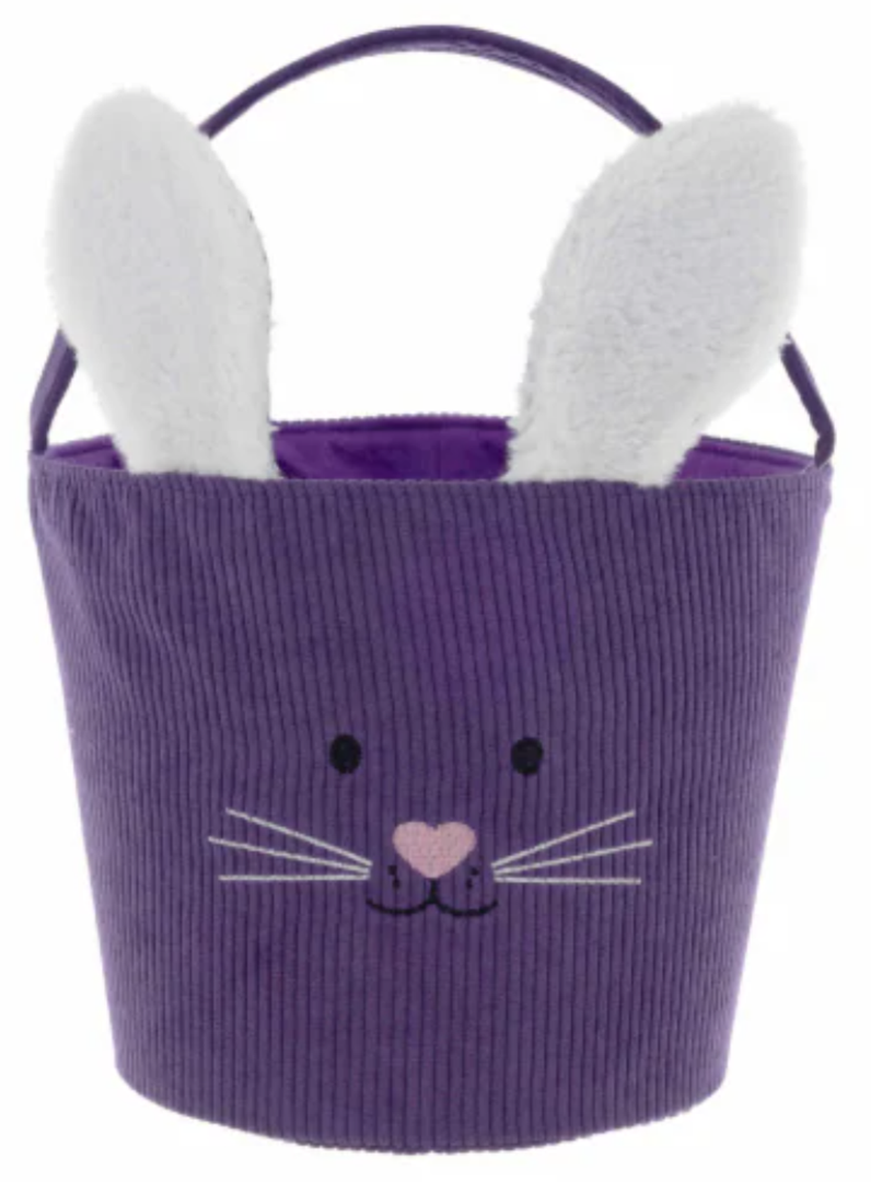 Holiday home easter corduroy basket Violet 3ct