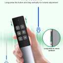 Wireless Rechargeable Presentation Clicker- Presentation Remote with Air Mouse Control, Gyro Volume Adjustment & Ink Annotation- Clicker for PowerPoint, Keynote on Mac, PC, Laptop