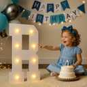 2FT Light Up letters, Quick 5-Min Setup, Battery Operated LED Large Lighted Letters for Party Birthday Baby Shower Wedding Graduation Decor, Marquee Letter R