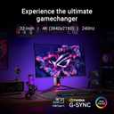 ASUS ROG Swift 32 4K OLED Gaming Monitor (PG32UCDM) - UHD (3840 x 2160), QD-OLED, 240Hz, 0.03ms, G-SYNC Compatible, Custom Heatsink, Graphene Film, 99% DCI-P3, True 10-bit, 90W USB-C