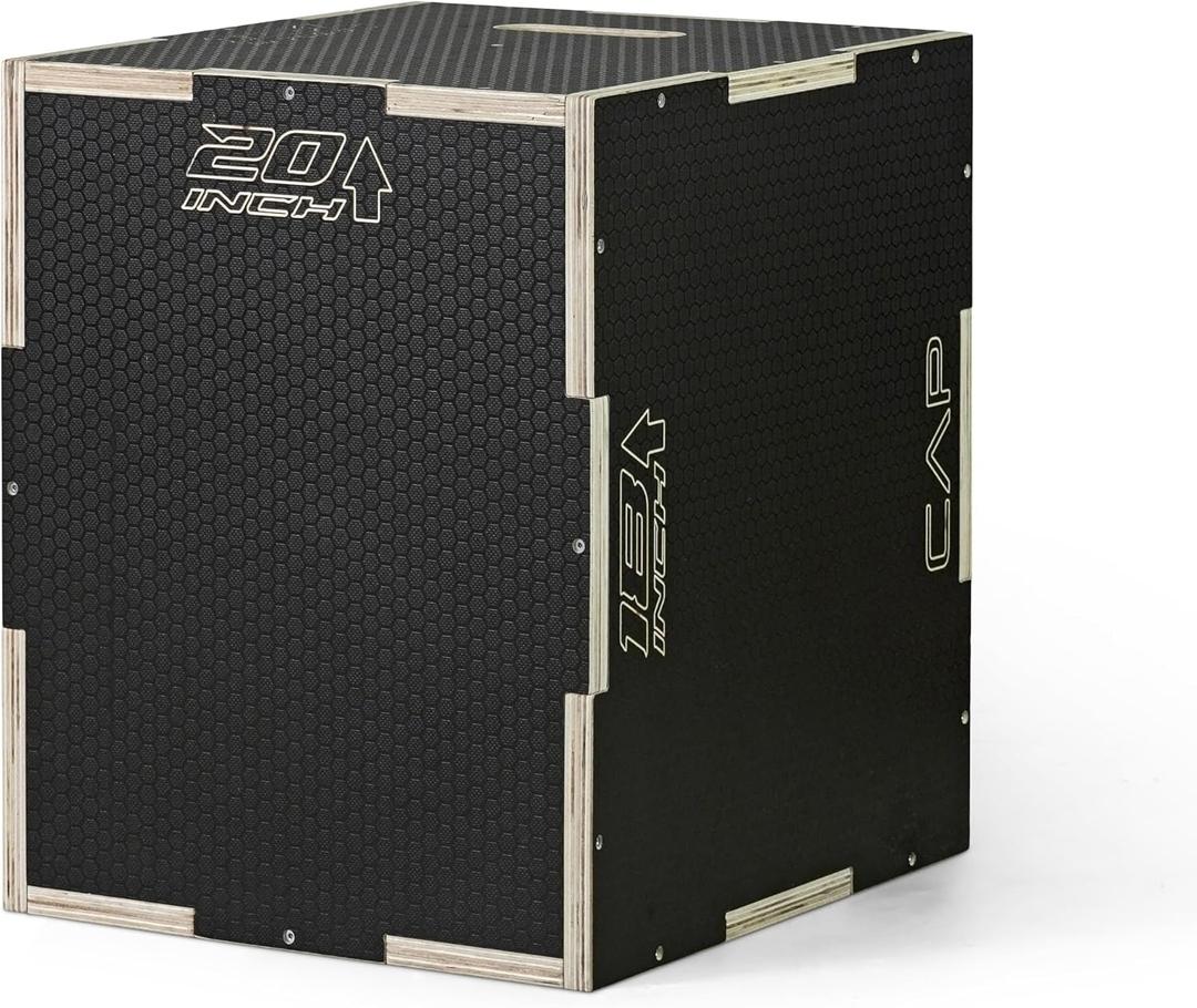 CAP Barbell 3-in-1 Plyometric Box | Multiple Styles and Sizes, 20in x 18in x 16in