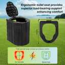 Camping Toilet Kit with Pop Up Privacy Tent, X Large Portable Folding Toilet Potty for Adults, Outdoor Camp Shower Tents,Changing Room with Carry Bag