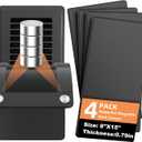 4 Pack Powerful Magnetic Vent Covers - 8" X 15" Vent Covers for Home Floor Strong Magnets Never Fall Off Air Vent Covers for Floor, Wall, or Ceiling Vents, RV, Home HVAC, Vent Not Included,Black