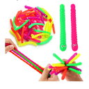 50 PCS Stretchy Fidget Toys Colorful Stretchy Strings, Sensory Fidget Worm Stretch Toys for Kids, Stocking Stuffers Party Favors for Boys and Girls Classroom Prizes, Pinata Fillers, Goodie Bag Stuffers