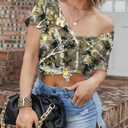 Tie Dye V-Neck Shirts Sexy Tops for Women Deep V-Neck Short Sleeve Shirt Summer Vintage Loose Basic Shirts