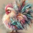 Chicken Counted Cross Stitch Kits for Adults, Colorful Rooster Stamped Cross Stitch Kits for Beginners, Needlepoint Cross-Stitch Patterns Embroidery Kits Arts and Crafts for Home Decor 14×14Inch