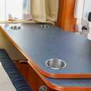 2 x 4pcs Single Stainless Steel Cup Holder, Silver Drop-in Anti-Spill Storage Solution or Replacement Item (8.00X8.00X5.60CM)