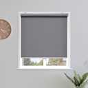 Sunoff Blackout Roller Shades Blinds Cordless for Windows Pull Down Room Darkening Door Blinds with Thermal Insulated Easy to Install for Living Room,Bedroom,Home,Office Bathroom Grey 31" W x 72" H