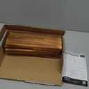 Adjustable Extendable Natural Wood Desktop Organizer Caddy Desk Organizer Countertop Shelf Bookcase Display Stand Rack Expandable Storage Office Home (Dark Brown)