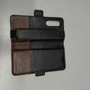 KEZiHOME for Samsung Galaxy Z Fold 6 Case, Genuine Leather Wallet Case [RFID Blocking] with Card Slots Stand Flip Protective Phone Cover Compatible with Galaxy Z Fold 6 5G (Black/Brown)